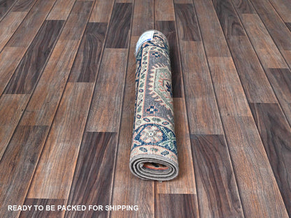 Grey 2'0" x 2'8" Tribal Hand knotted Wool Rug - Sku: O0368