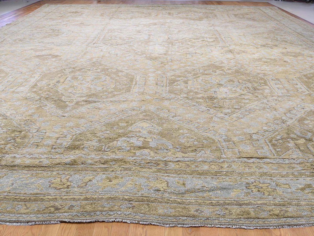 Oushak Antique hand-knotted wool rug in Brown & Gray, 19'2" x 24'7" — SKU O039062 (view 3)