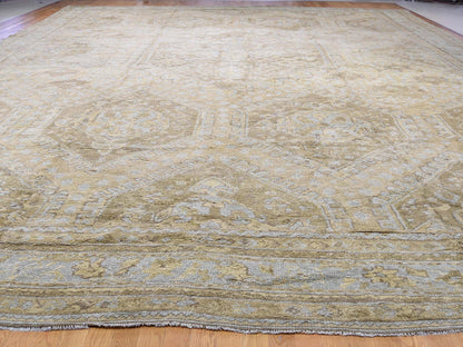 Oushak Antique hand-knotted wool rug in Brown & Gray, 19'2" x 24'7" — SKU O039062 (view 3)