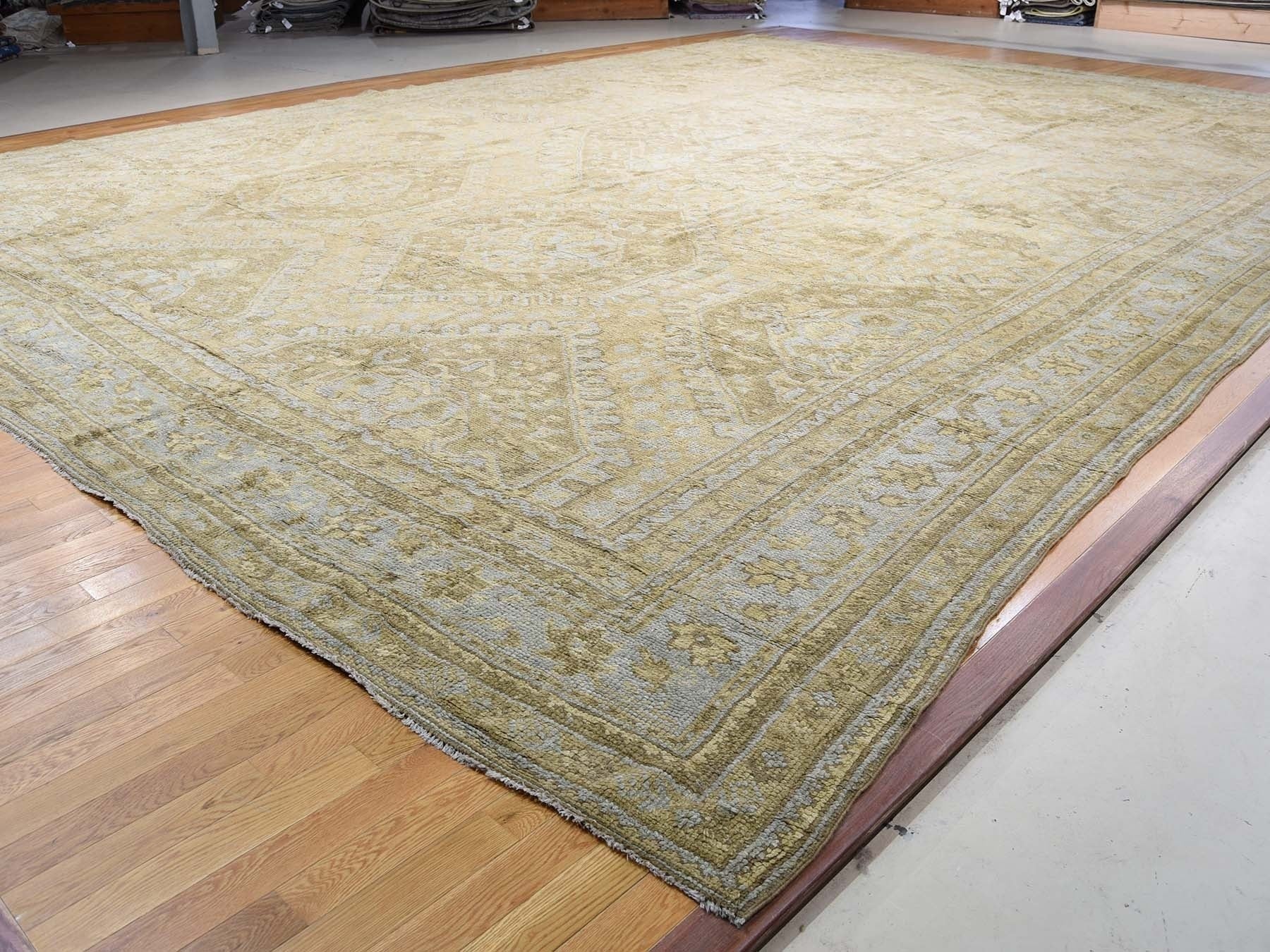 Oushak Antique hand-knotted wool rug in Brown & Gray, 19'2" x 24'7" — SKU O039062 (view 4)