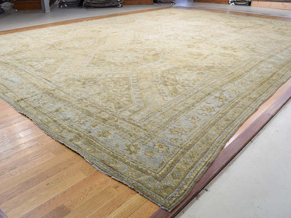 Oushak Antique hand-knotted wool rug in Brown & Gray, 19'2" x 24'7" — SKU O039062 (view 4)