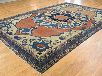 Red 8'4" x 12'6" Antique Hand knotted Wool Rug - Sku: O039751