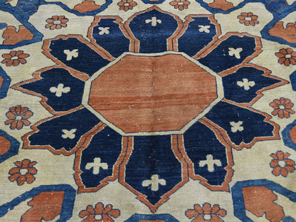 Red 8'4" x 12'6" Antique Hand knotted Wool Rug - Sku: O039751