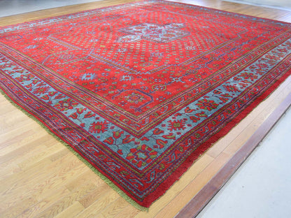 Red 16'8" x 19'1" Antique Hand knotted Wool Rug - Sku: O039765