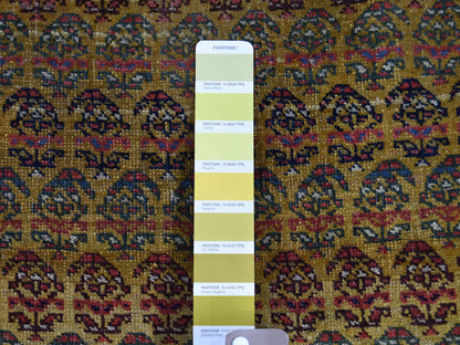 Yellow 5'1" x 9'10" Antique Hand knotted Wool Rug - Sku: O039843