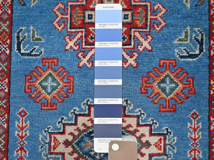 Blue 2'9" x 4'1" Kazak Hand knotted Wool Rug - Sku: O0399