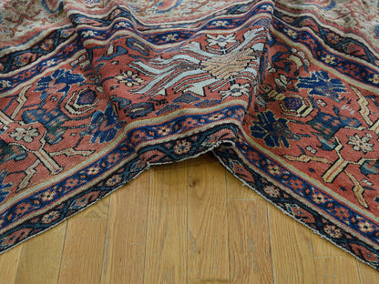 Mahal Antique hand-knotted wool rug in Beige & Rust Red, 12' x 18'3" — SKU O040817 (view 6)