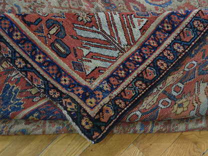 Mahal Antique hand-knotted wool rug in Beige & Rust Red, 12' x 18'3" — SKU O040817 (view 7)