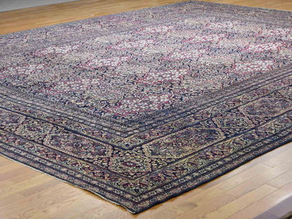 Multicolored 14'0" x 16'9" Antique Hand knotted Wool Rug - Sku: O041179