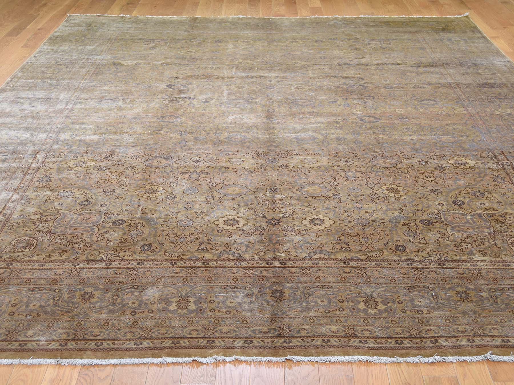 Sivas Antique hand-knotted wool rug in Gray & Light Brown, 8'7" x 11'8" — SKU O041570 (view 2)