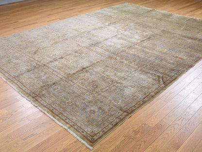 Grey 8'7" x 11'8" Antique Hand knotted Wool Rug - Sku: O041570