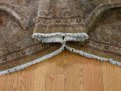 Grey 8'7" x 11'8" Antique Hand knotted Wool Rug - Sku: O041570