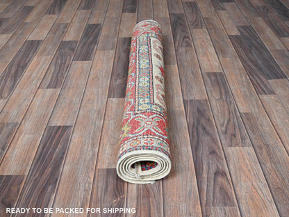 Kazak Kazak hand-knotted wool rug in Ivory & Red, 3'2" x 5'3" — SKU O0415 (view 5)