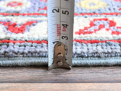 Kazak Kazak hand-knotted wool rug in Gray & Red, 4'1" x 5'10" — SKU O0419 (view 6)