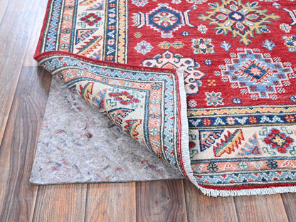 Kazak Kazak hand-knotted wool rug in Red & Ivory, 4' x 6' — SKU O0426 (view 3)