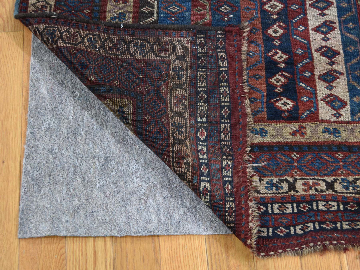 Tribal Antique hand-knotted wool rug in Blue, 4'10" x 11'8" — SKU O043138 (view 2)