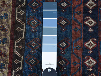 Tribal Antique hand-knotted wool rug in Blue, 4'10" x 11'8" — SKU O043138 (view 3)
