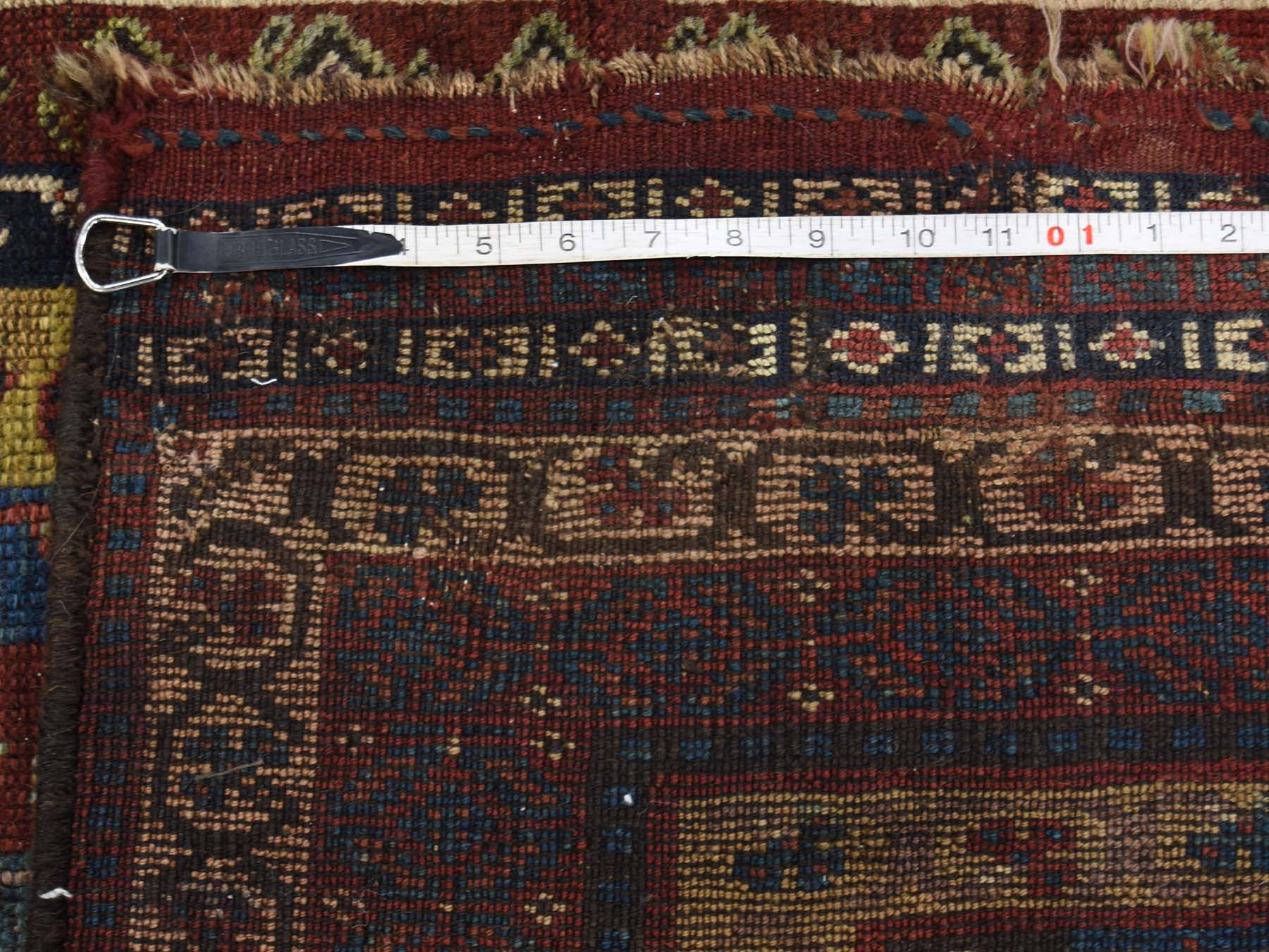 Tribal Antique hand-knotted wool rug in Blue, 4'10" x 11'8" — SKU O043138 (view 6)