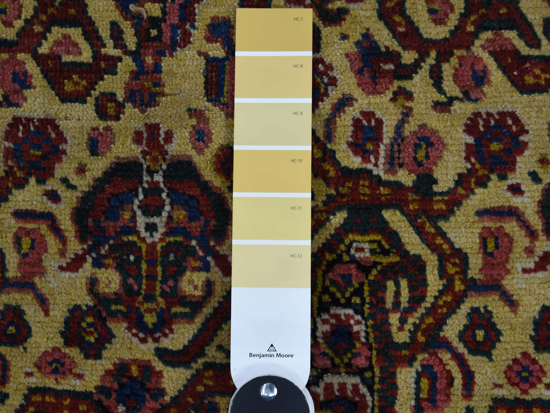 Persian Antique hand-knotted wool runner in Yellow, 7'2" x 20'1", SKU O043139 (view 7)