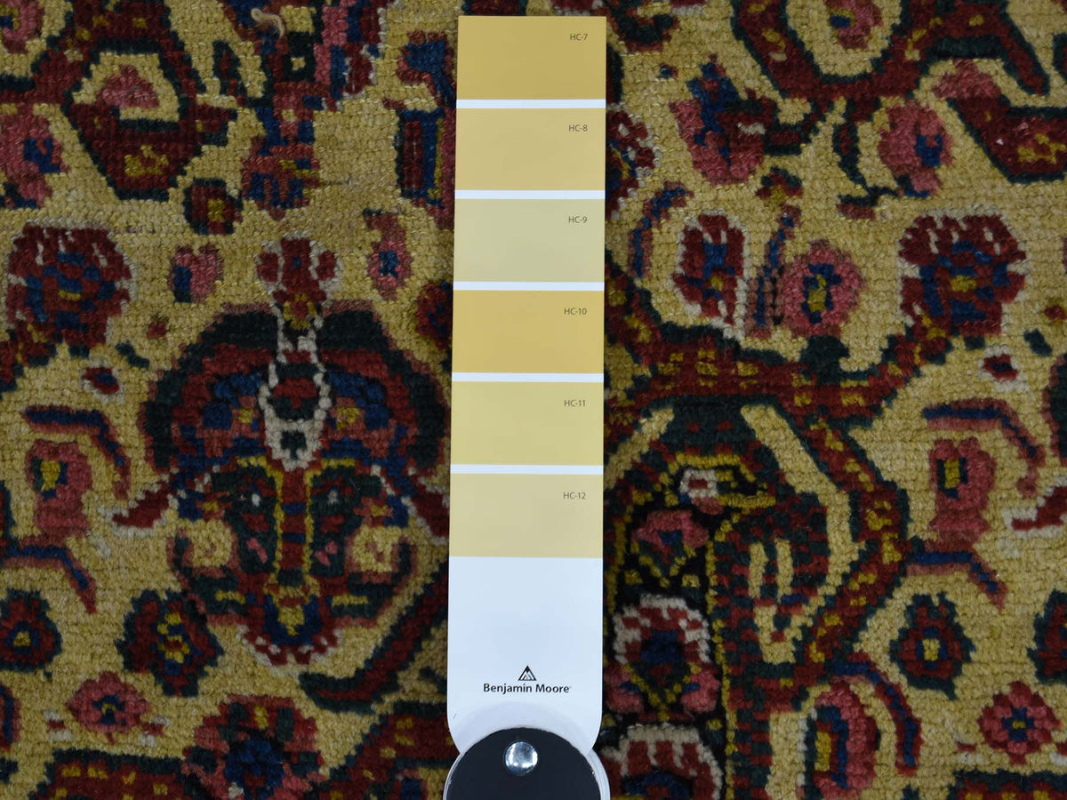 Persian Antique hand-knotted wool runner in Yellow, 7'2" x 20'1", SKU O043139 (view 7)