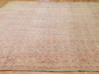 Oushak Antique hand-knotted wool rug in Orange, 10'10" x 15'3", SKU O044738 (view 2)