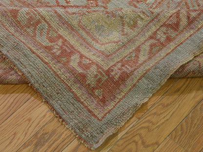 Oushak Antique hand-knotted wool rug in Orange, 10'10" x 15'3", SKU O044738 (view 6)