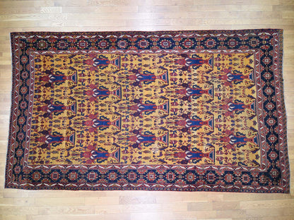 Yellow 10'4" x 17'7" Antique Hand knotted Wool Rug - Sku: O044872