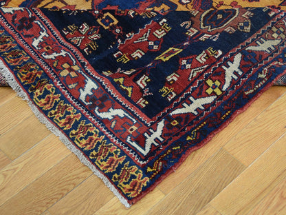Yellow 10'4" x 17'7" Antique Hand knotted Wool Rug - Sku: O044872