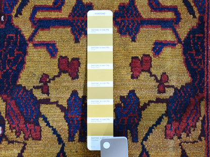 Yellow 10'4" x 17'7" Antique Hand knotted Wool Rug - Sku: O044872