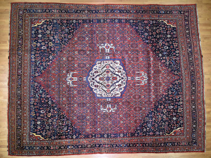 Red 14'6" x 19'0" Antique Hand knotted Wool Rug - Sku: O044876