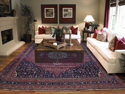 Red 14'6" x 19'0" Antique Hand knotted Wool Rug - Sku: O044876
