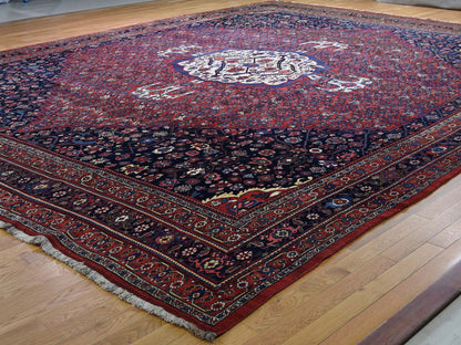 Red 14'6" x 19'0" Antique Hand knotted Wool Rug - Sku: O044876