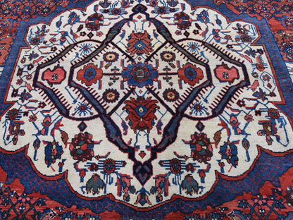 Red 14'6" x 19'0" Antique Hand knotted Wool Rug - Sku: O044876