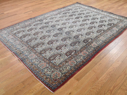 Qum Antique hand-knotted wool rug in Ivory, 6'3" x 8'9" — SKU O044939 (view 4)