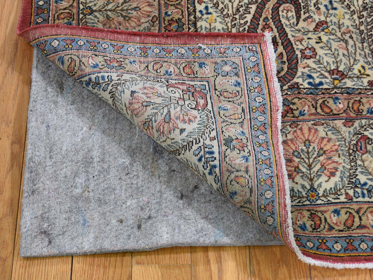 Qum Antique hand-knotted wool rug in Ivory, 6'3" x 8'9" — SKU O044939 (view 5)