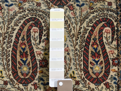 Ivory 6'3" x 8'9" Antique Hand knotted Wool Rug - Sku: O044939