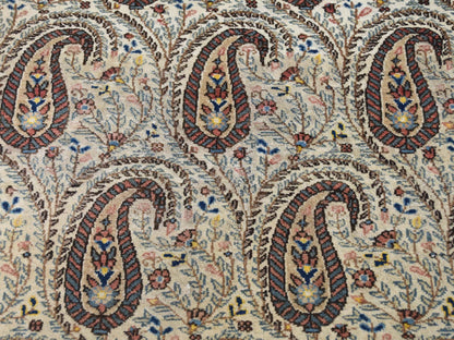 Ivory 6'3" x 8'9" Antique Hand knotted Wool Rug - Sku: O044939