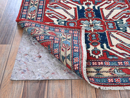 Red 2'9" x 9'10" Tribal Hand knotted Wool Rug - Sku: O0453