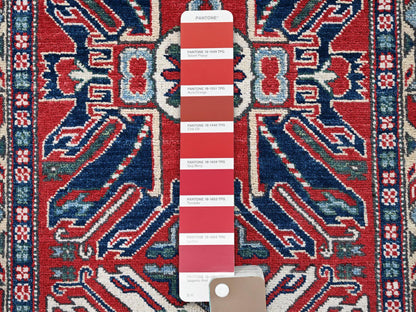 Red 2'9" x 9'10" Tribal Hand knotted Wool Rug - Sku: O0453