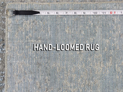 Grey 2'5" x 9'10" Transitional Handloom Wool/Silk Rug - Sku: O045569