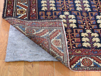 Heriz Antique hand-knotted wool rug in Blue & Red, 4'4" x 5'9" — SKU O045938 (view 3)