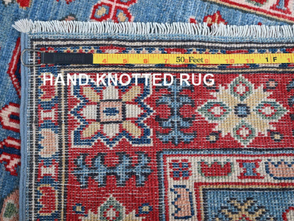 Blue 2'9" x 9'6" Kazak Hand knotted Wool Rug - Sku: O0459