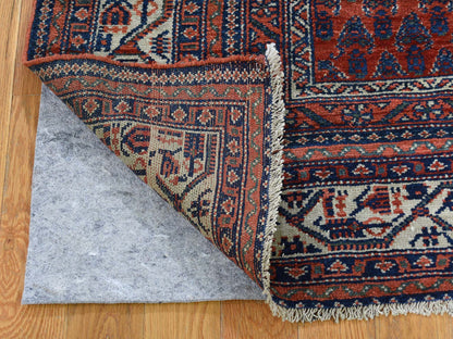 Antique hand-knotted wool rug in Brown & Ivory, 4'5" x 6'5" — SKU O046195 (view 3)