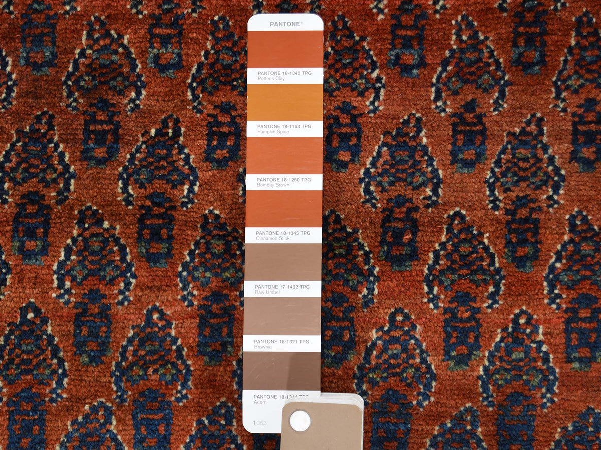 Antique hand-knotted wool rug in Brown & Ivory, 4'5" x 6'5" — SKU O046195 (view 4)