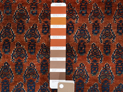 Antique hand-knotted wool rug in Brown & Ivory, 4'5" x 6'5" — SKU O046195 (view 4)