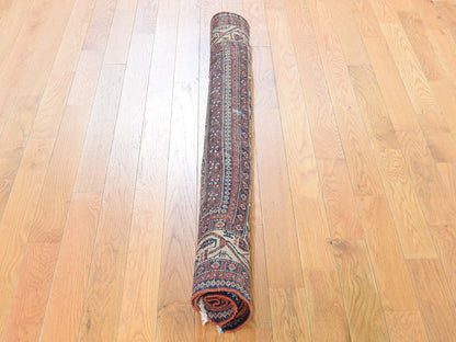 Antique hand-knotted wool rug in Brown & Ivory, 4'5" x 6'5" — SKU O046195 (view 5)