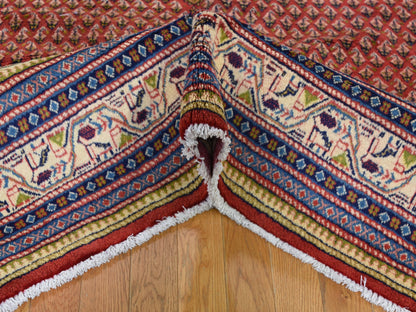 Red 6'7" x 10'2" Persian Hand knotted Wool Rug - Sku: O047424