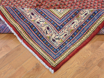 Red 6'7" x 10'2" Persian Hand knotted Wool Rug - Sku: O047424