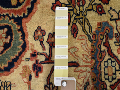 Ivory 12'2" x 18'8" Antique Hand knotted Wool Rug - Sku: O048703