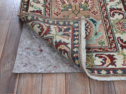 Brown 2'2" x 5'10" Kazak Hand knotted Wool Rug - Sku: O0495